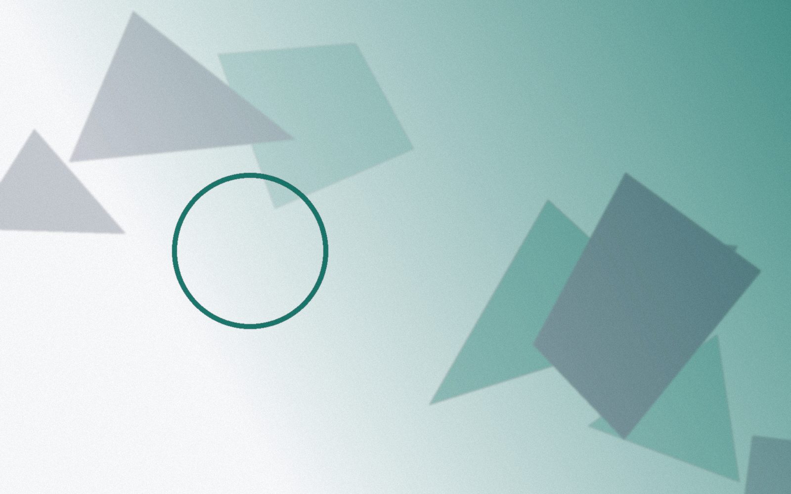 Abstract brand-toned composition representing a systems implementation project